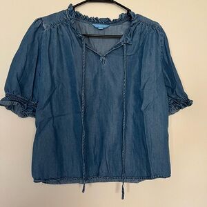Draper James Denim Blue Blouse